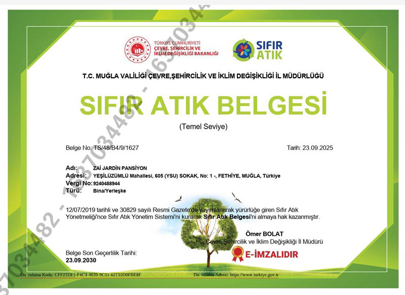 Sıfır Atık Belgesi